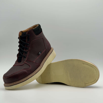 Zapato de Trabajo Cintas Floter Vino Mil Rayas