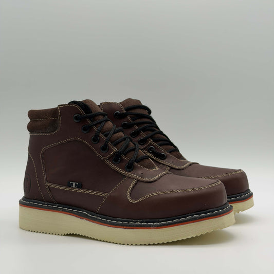 Zapato de Trabajo Cintas Crazy Café Mil Rayas