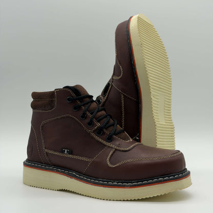 Zapato de Trabajo Cintas Crazy Café Mil Rayas