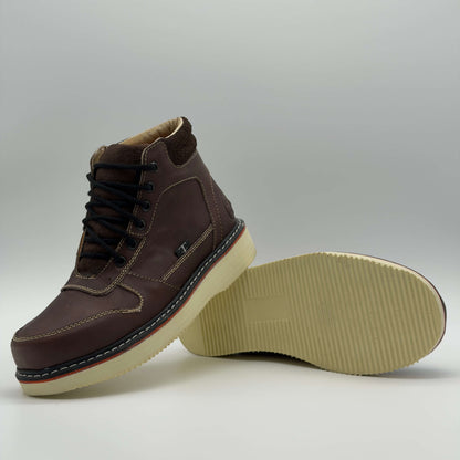 Zapato de Trabajo Cintas Crazy Café Mil Rayas
