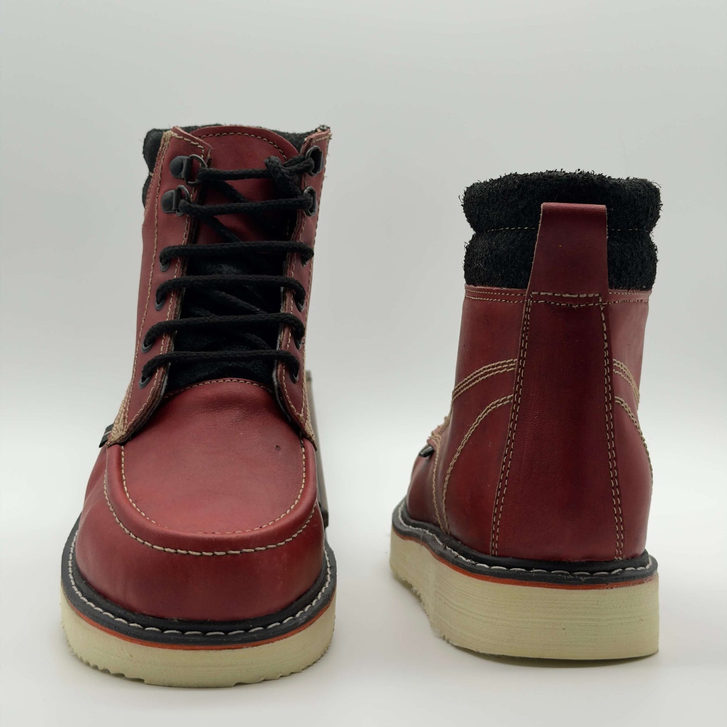 Zapato de Trabajo Cintas Bordado Crazy Vino Mil Rayas