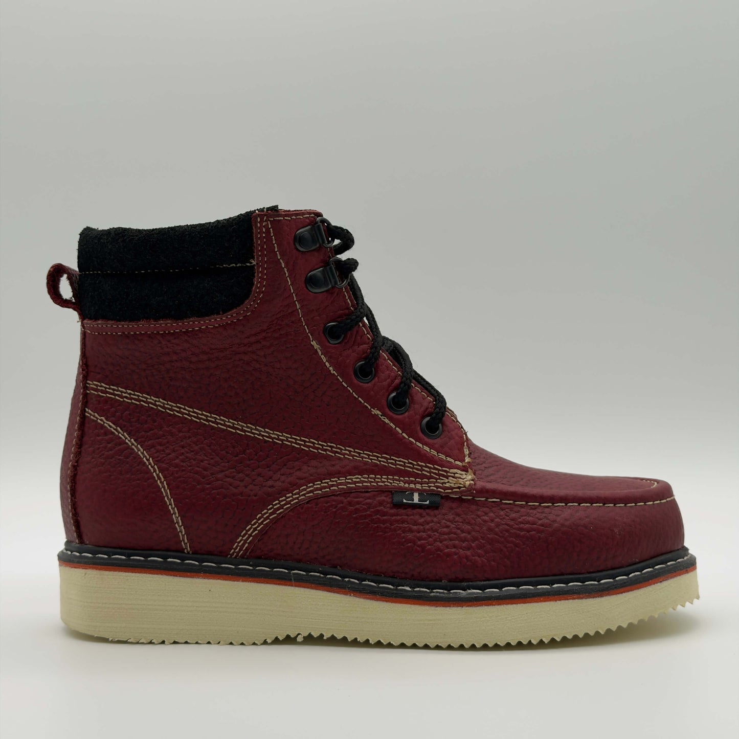 Zapato de Trabajo Cintas Bordado Floter Vino Mil Rayas