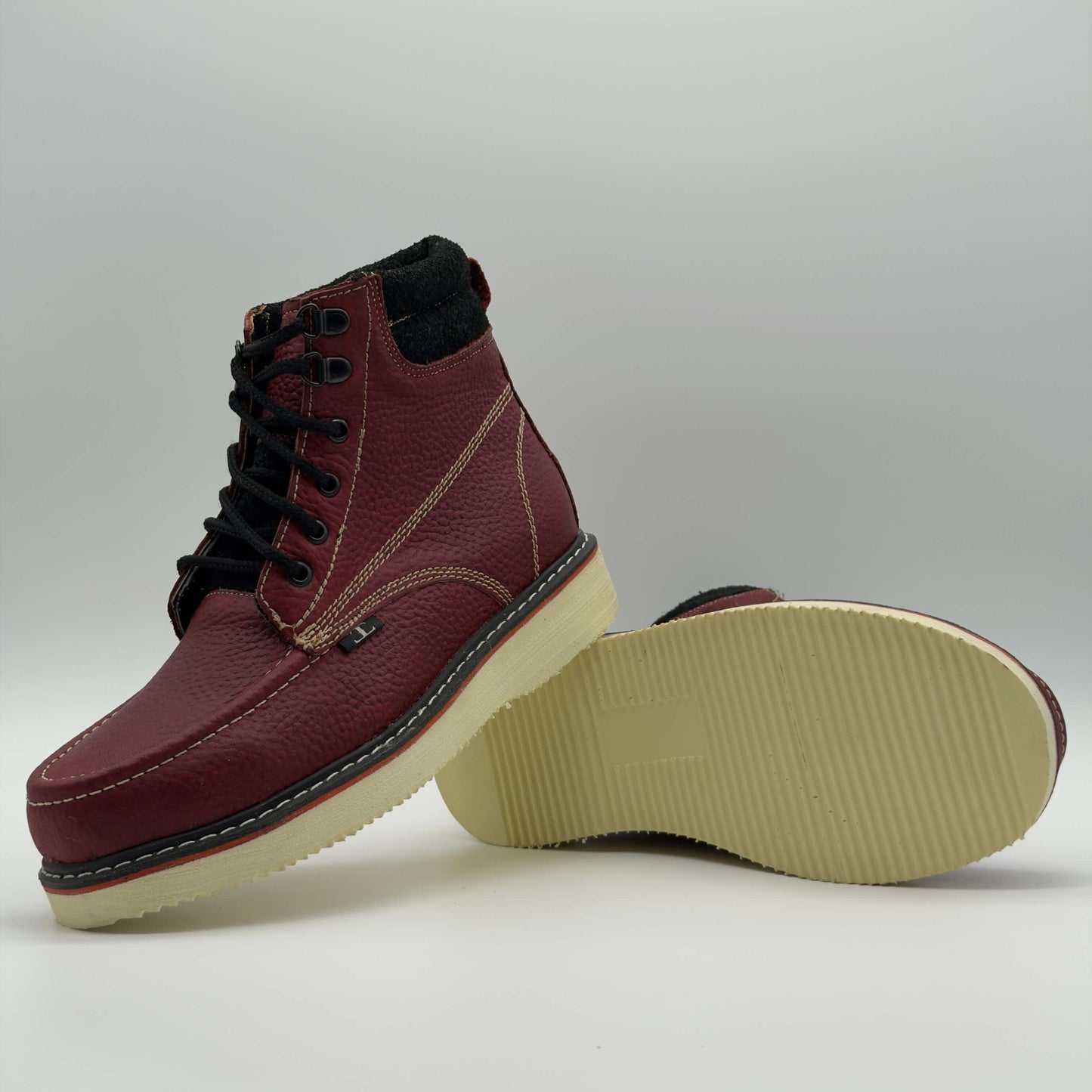 Zapato de Trabajo Cintas Bordado Floter Vino Mil Rayas