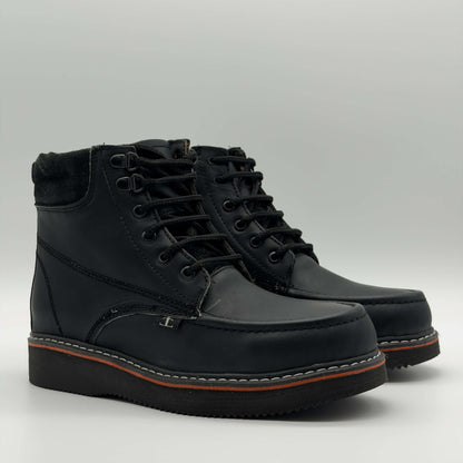 Zapato de Trabajo Cintas Bordado Crazy Negro Mil Rayas