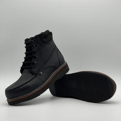 Zapato de Trabajo Cintas Bordado Crazy Negro Mil Rayas