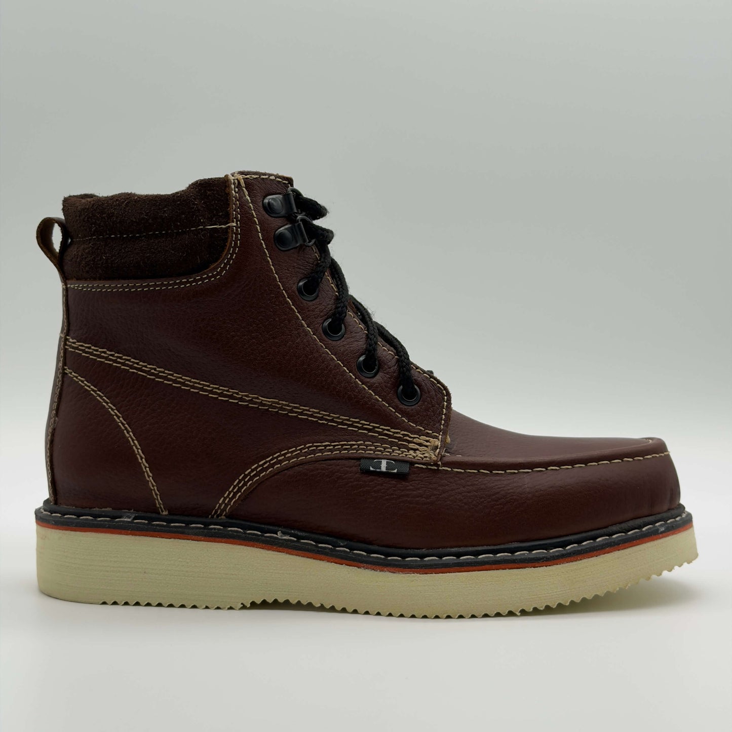 Zapato de Trabajo Cintas Bordado Floter Café Mil Rayas