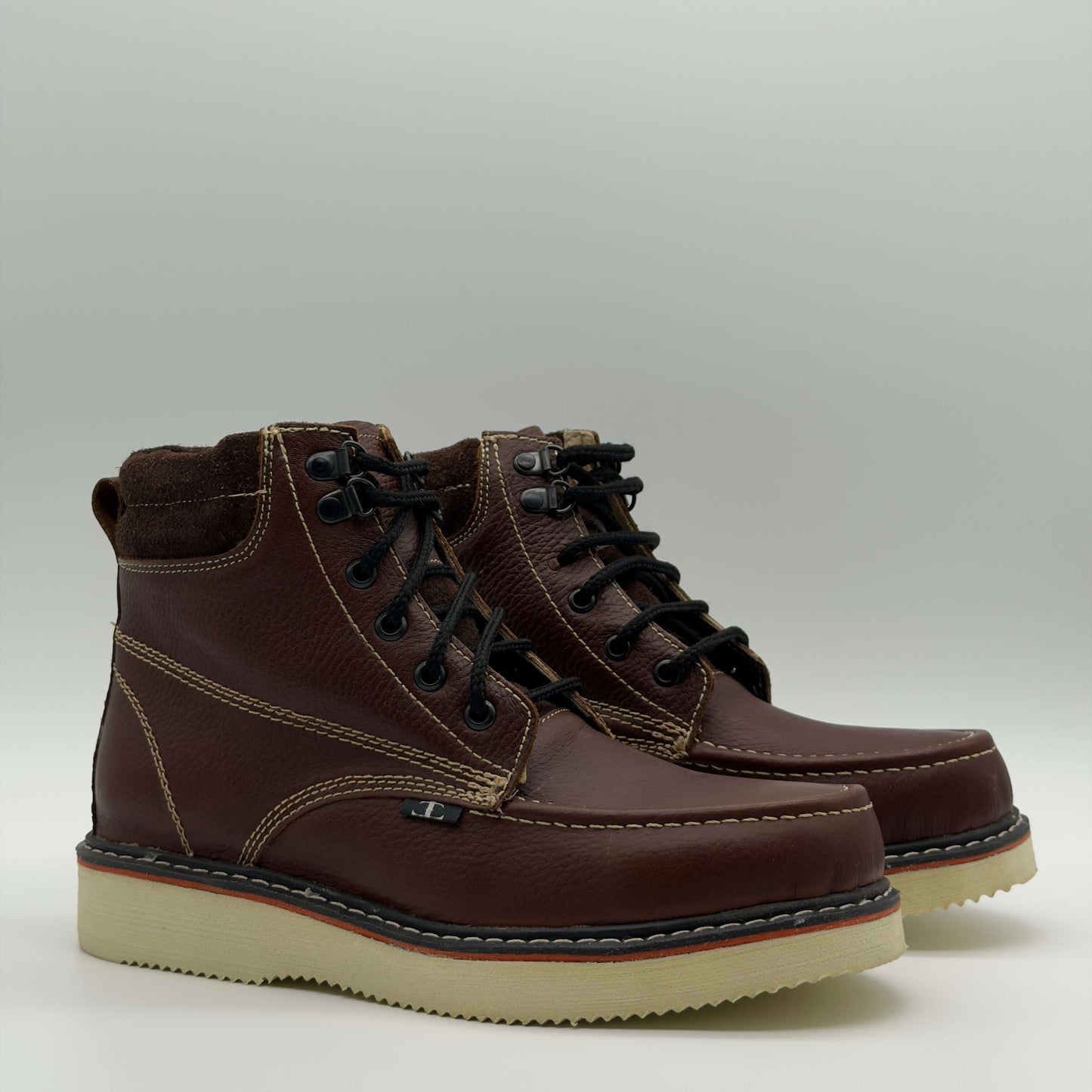 Zapato de Trabajo Cintas Bordado Floter Café Mil Rayas
