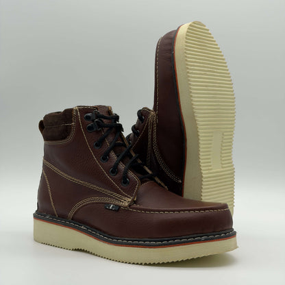 Zapato de Trabajo Cintas Bordado Floter Café Mil Rayas